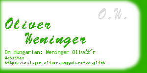 oliver weninger business card